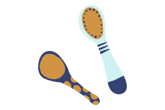 Decorative Kitchen Spoons: A Hand-Drawn Culinary Typeface