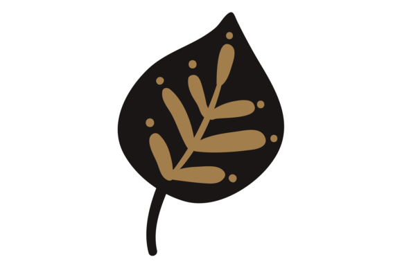 Decorative Leaf with Scandinavian Orname: Elevate Your Design