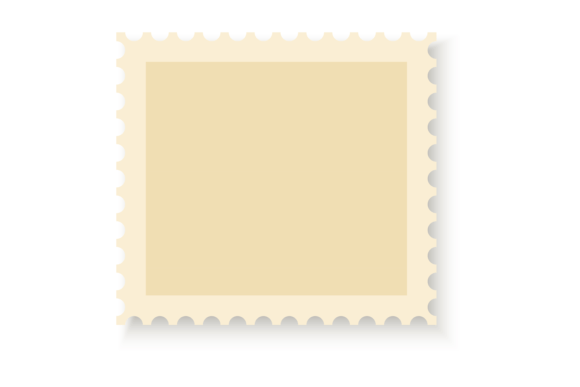 Decorative Postmark Frame: A Realistic Square Stamp Design