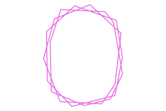 Geometric Line Frame: Decorative Polygon for Modern Design