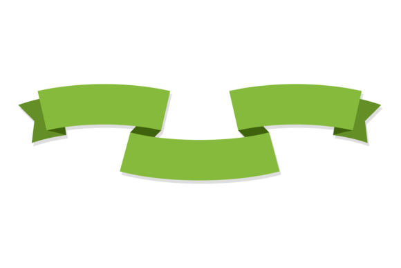 Green Badge Ribbon Template: Decorative and Bold