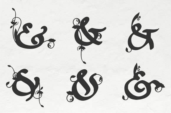 Infuse Vintage Charm: The Decorative Ampersand Illustration Vector