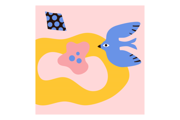 Integrating the Square Card with Decorative Bird Shape