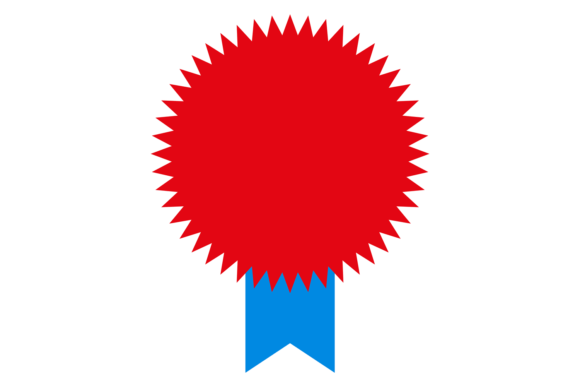 Red Rosette Decorative Flat Element: Elevate Your Design Projects