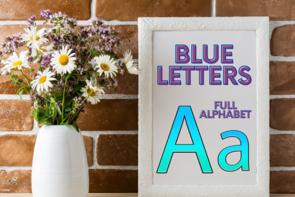 Shine and Style: The Decorative Blue Alphabet for Modern Design