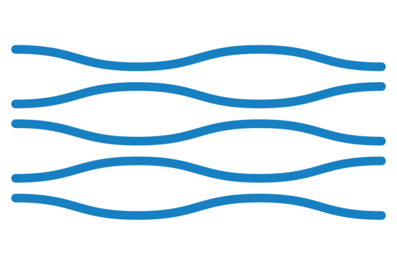 Smooth Blue Lines Ornament: A Decorative P for Modern Brands