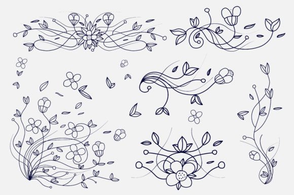 Stunning Flower Decorative Elements for Every Creative Project