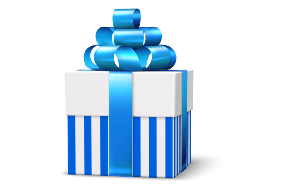 The Elegance of a Decorative Blue Gift Box Tied with Satin