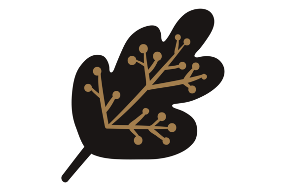 Tree Leaf in Decorative Folk Style: A Font with Organic Charm