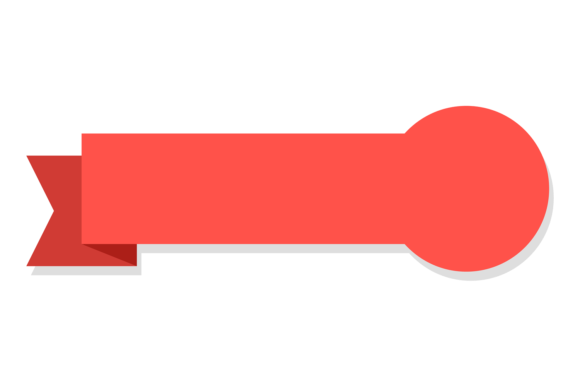 Understanding Seal Ribbon. Red Decorative Label. Blank