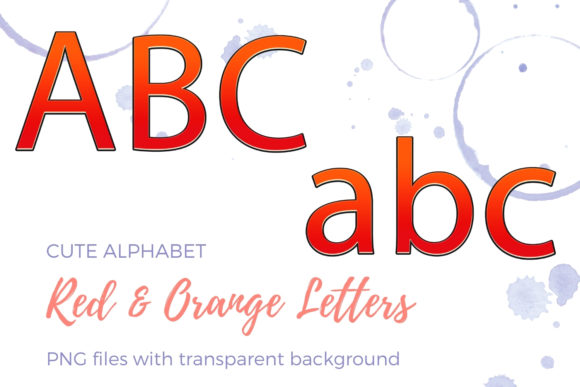 Warm Up Your Projects with Red & Orange Alphabet Art
